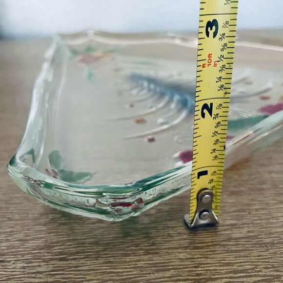 Vintage Glass Christmas Tree Serving Plate Tray - Picture 4 of 4